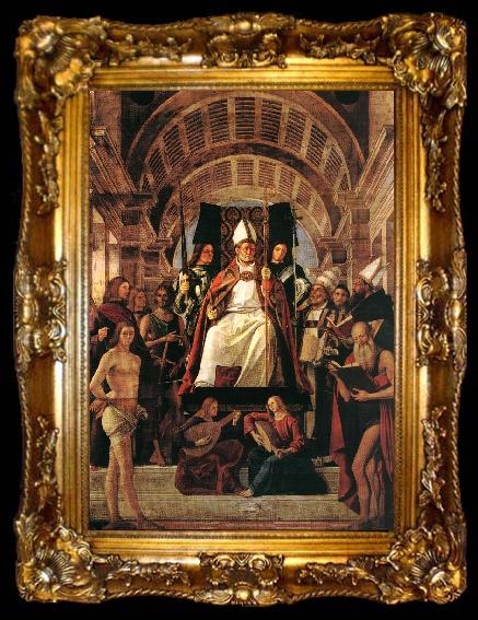 framed  VIVARINI, family of painters Altarpiece of St Ambrose er, ta009-2